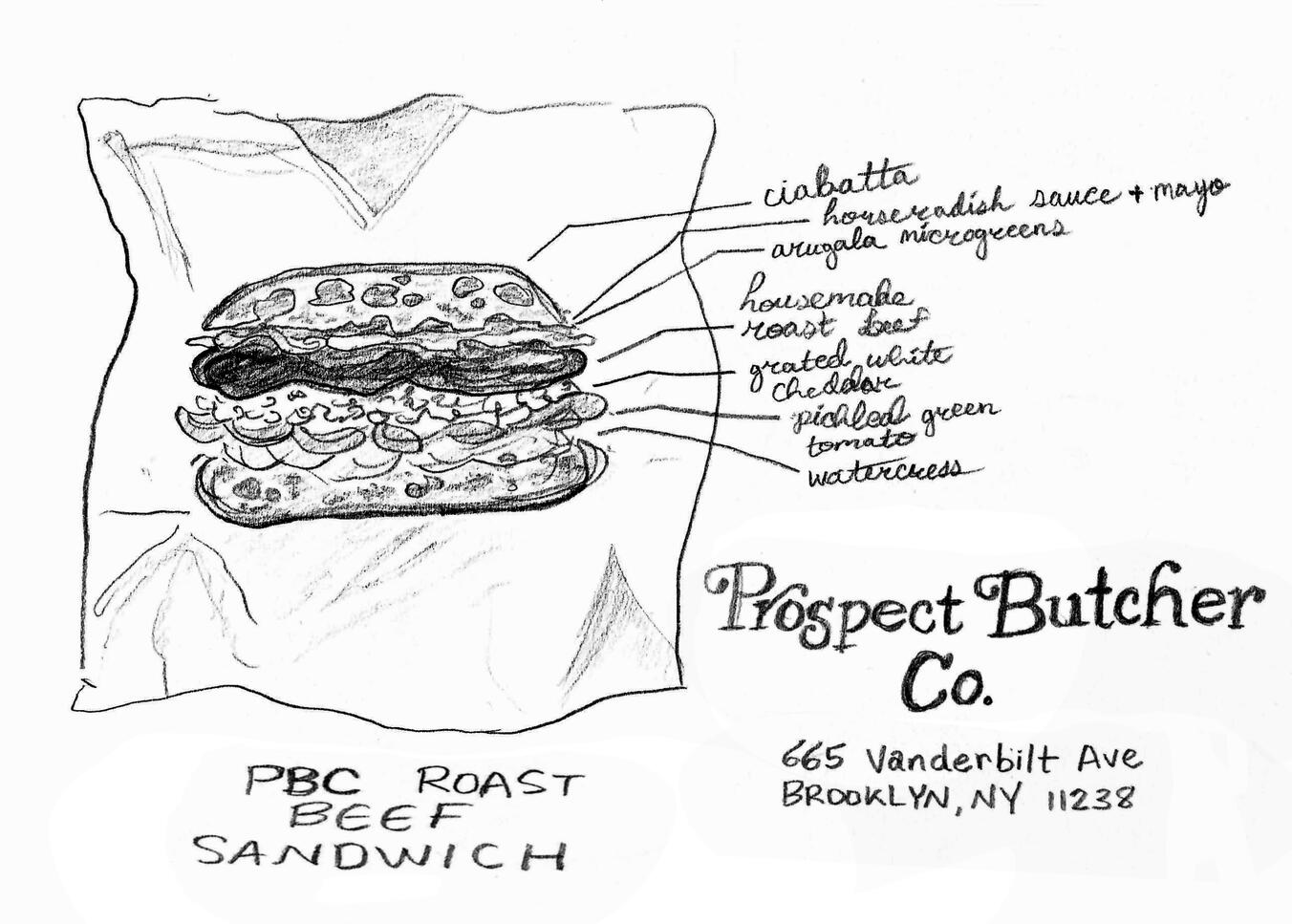 PBC ROAST BEEF SANDWICH from Prospect Butcher Co. Brooklyn, NY: the sandwich I bought and devoured after every rec league baseball game