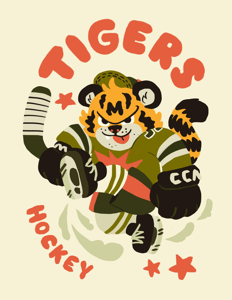 Tigers Hockey Mascot